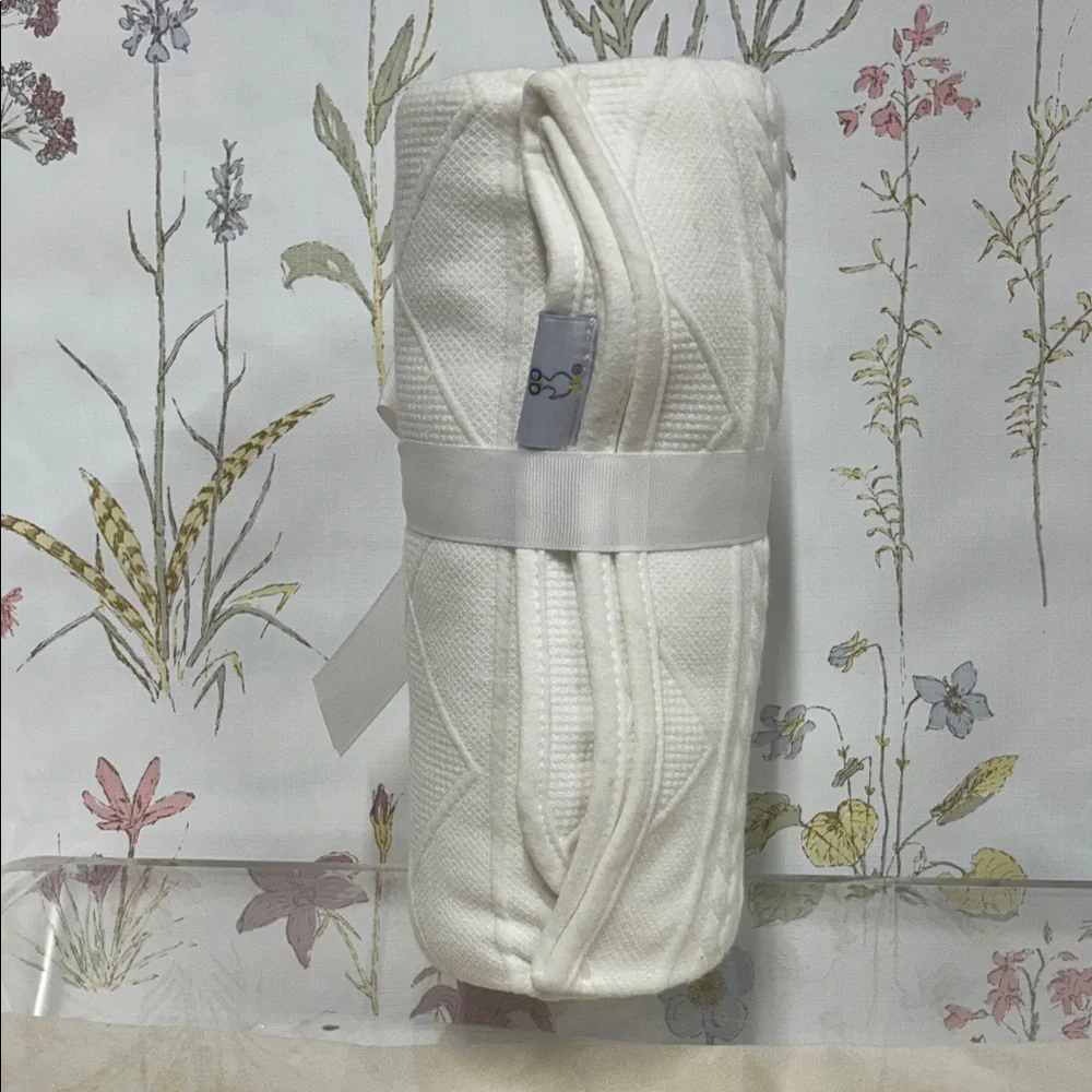 White Baby Knit Swaddle Blanket